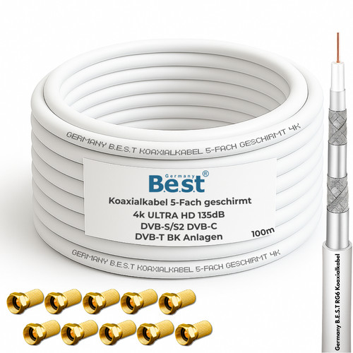 Koaxialkabel 100m sat - 10-100m, sat-kabel