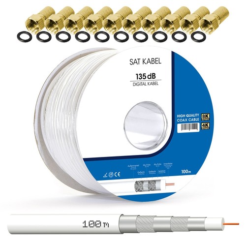 Koaxialkabel 100m 135db ultra - 100m,